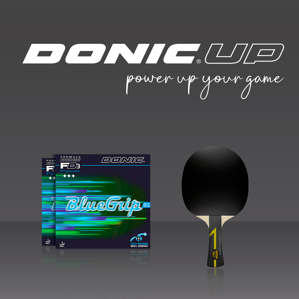 Bundle DONIC ORIGINAL NO. 1 konkav BLUEGRIP S1 Beläge